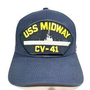 U.S. Navy USS Midway CV-41 Men's Patch Cap Hat Naval Veteran Patriot USA Ship